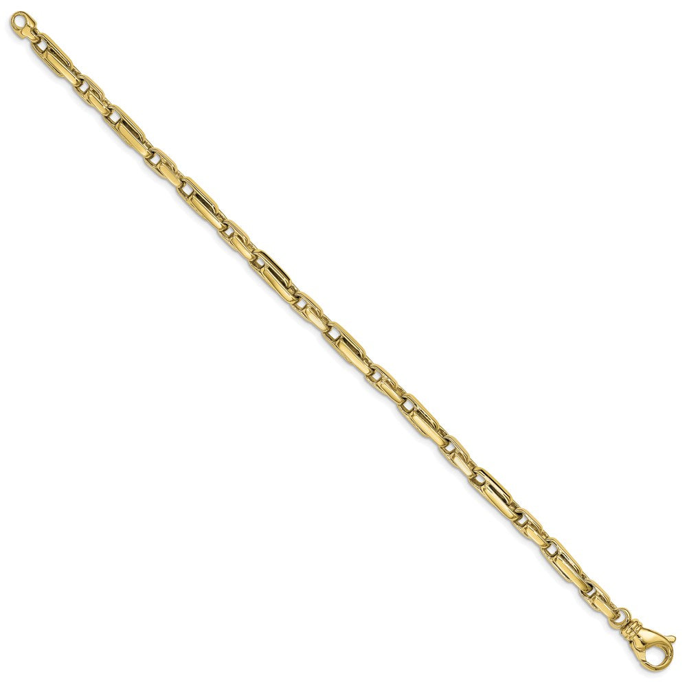 10k 5mm Hand-polished Fancy Link Chain