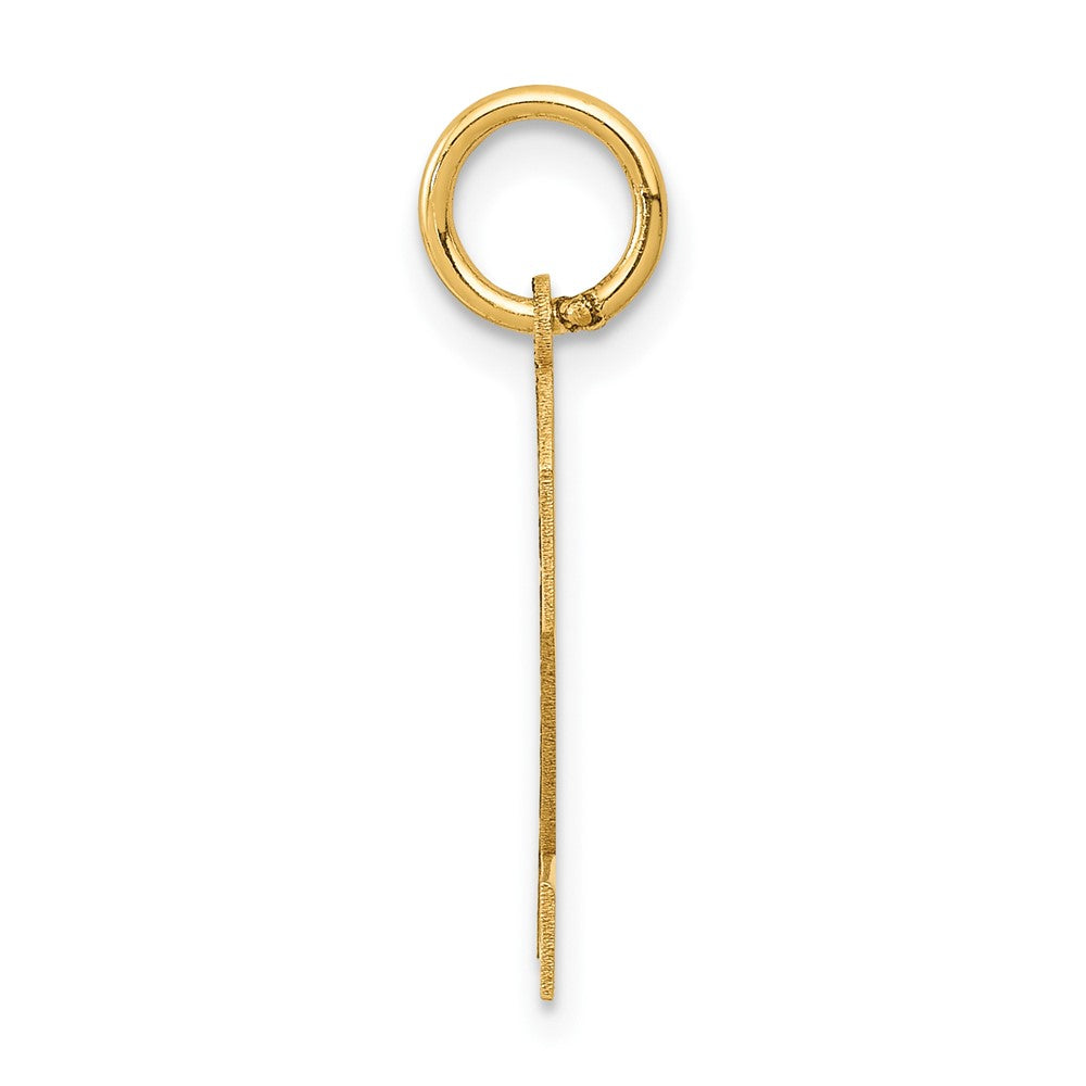 10k Medium Satin Number 2 Charm