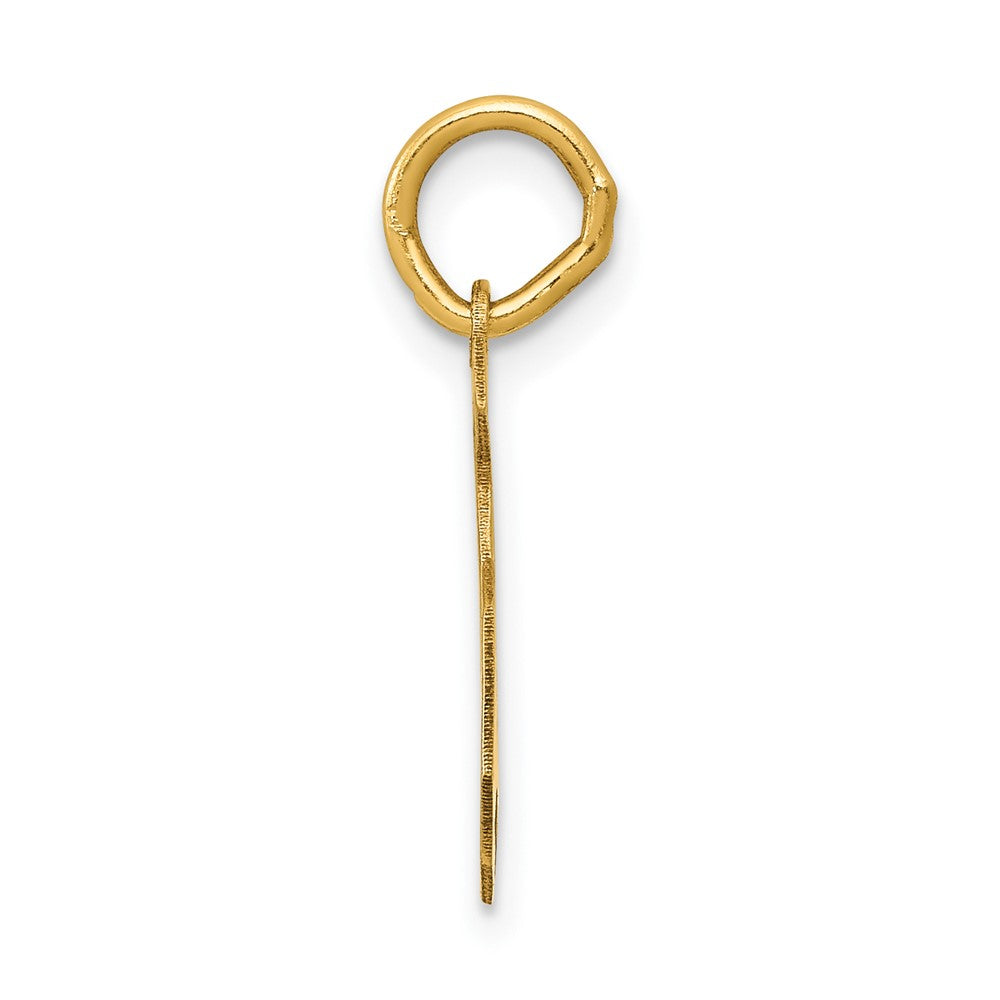 10k Medium Satin Number 5 Charm