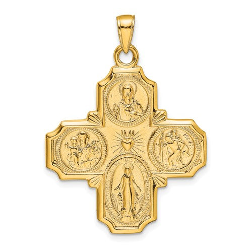 10k Four-Way Medal Pendant