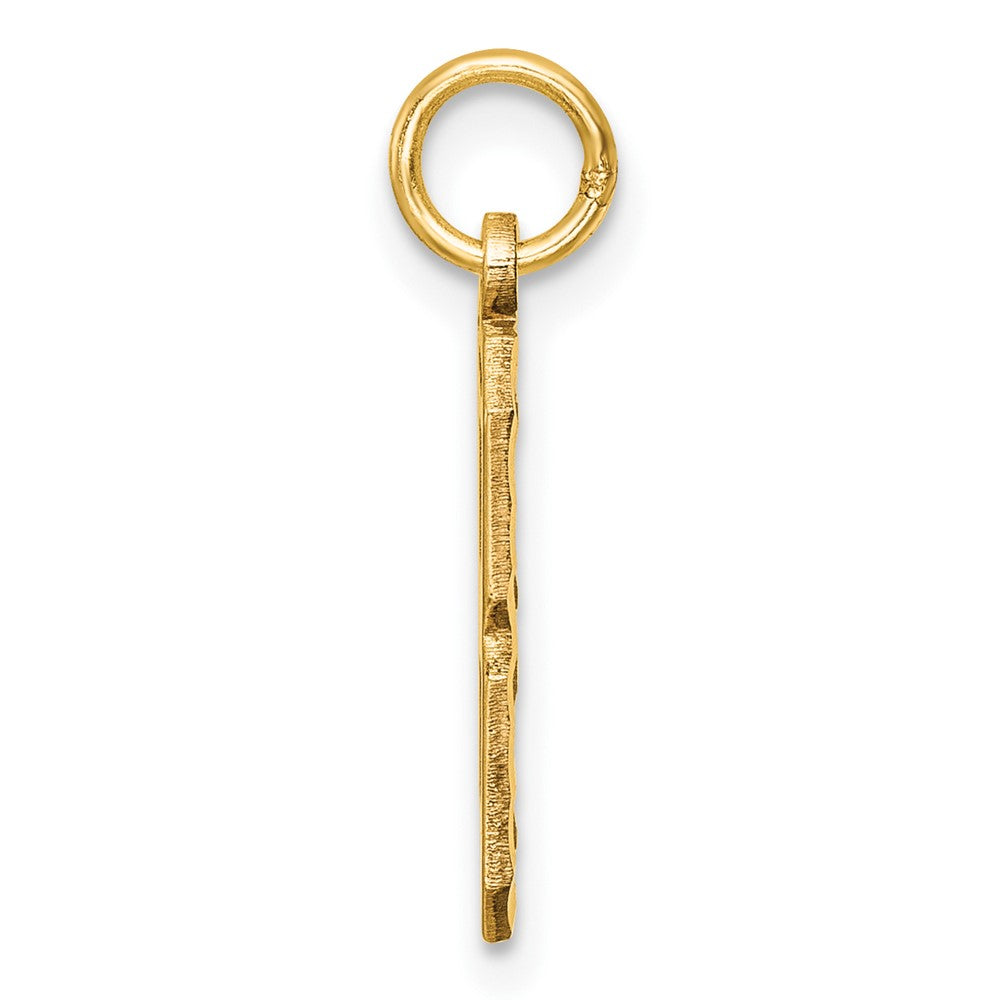 10ky Casted Medium Diamond-cut Number 8 Charm