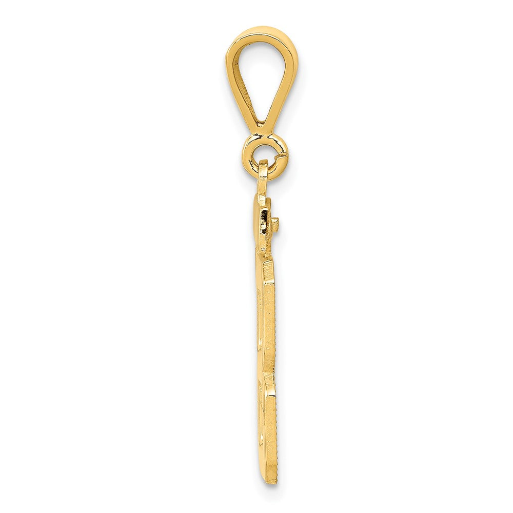 10k Medium Polished Number 88 Charm