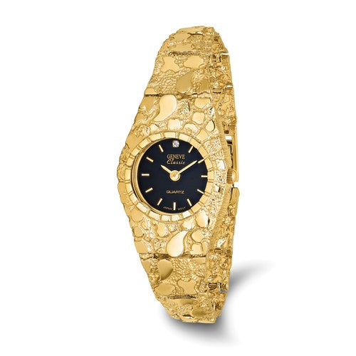 10k Black 22mm Dial Nugget Watch