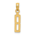 10K Number 8 Block Charm