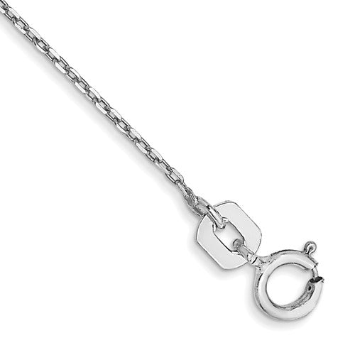 10k WG .8mm D/C Cable with Spring Ring Clasp Chain Anklet
