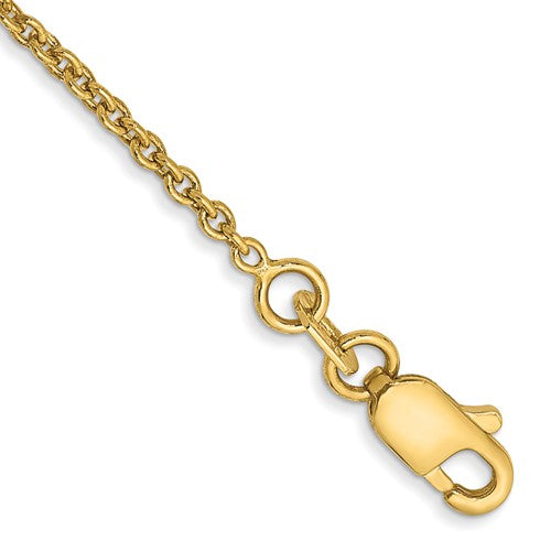 10k 1.4mm Forzantine Cable Chain Anklet