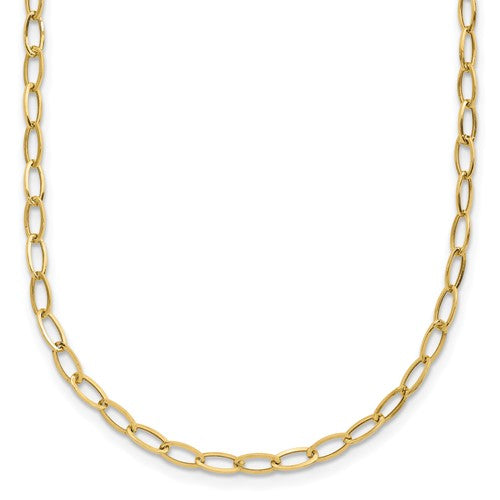 10k Oval Link 18"Necklace