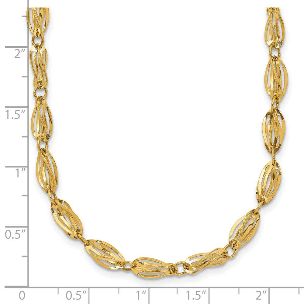 10k Fancy Link Necklace