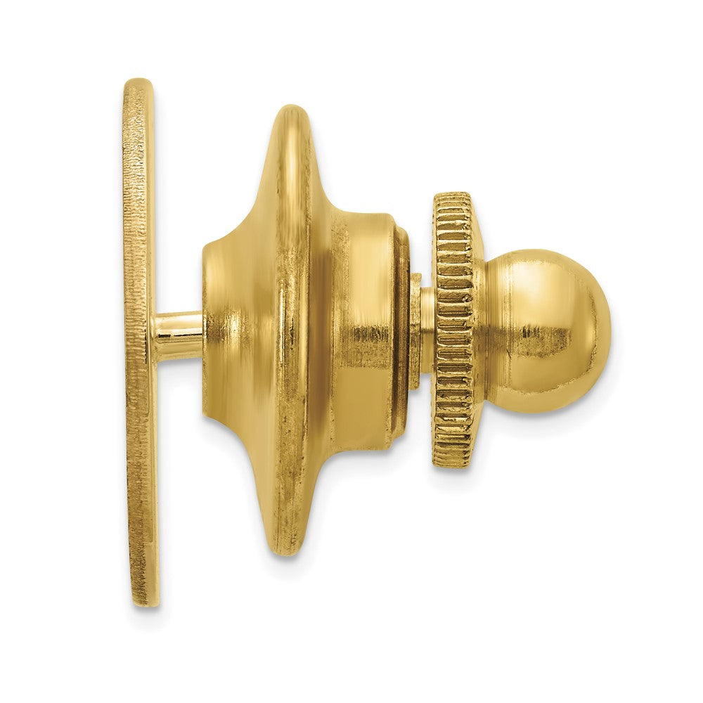 10k Men's Circular w/Line Design Tie Tac
