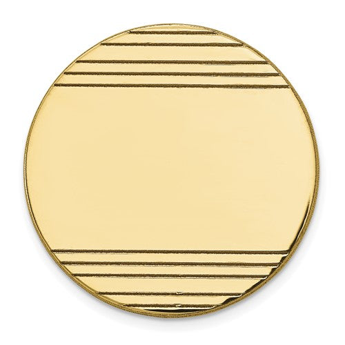 10k Men's Circular w/Line Design Tie Tac
