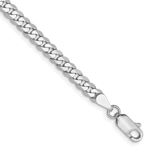 10k WG 3.9mm Flat Beveled Curb Chain