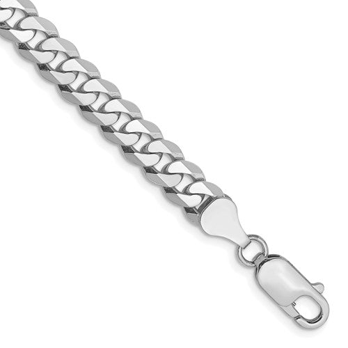 10k WG 6.25mm Flat Beveled Curb Chain