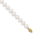 10k 8-9mm White Near Round Freshwater Cultured Pearl Bracelet