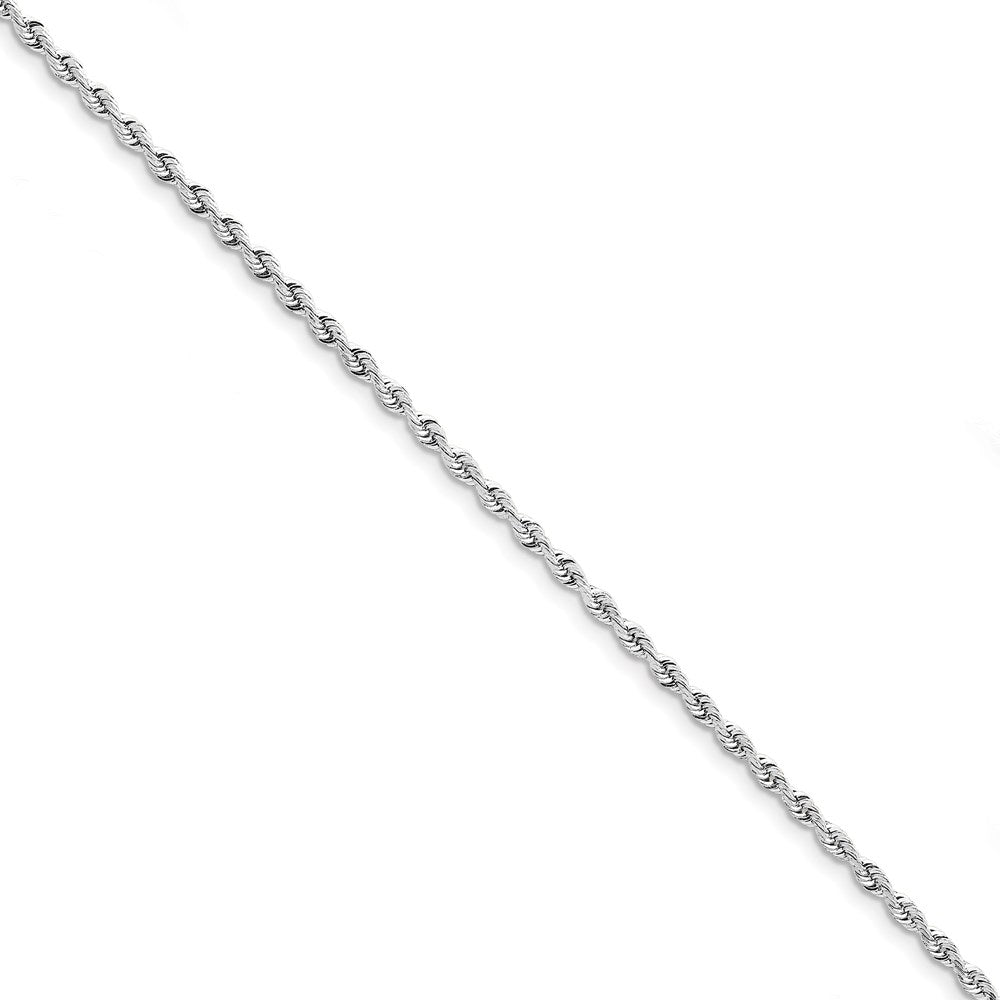 10k White Gold 3.0mm D/C Quadruple Rope Chain