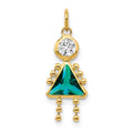 10k December Girl Birthstone Charm