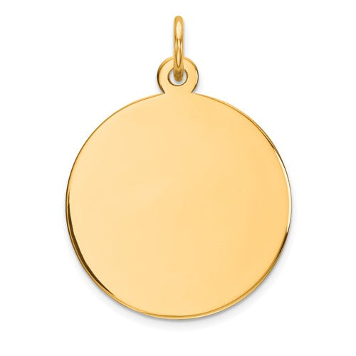 10K Plain .018 Gauge Circular Engravable Disc Charm