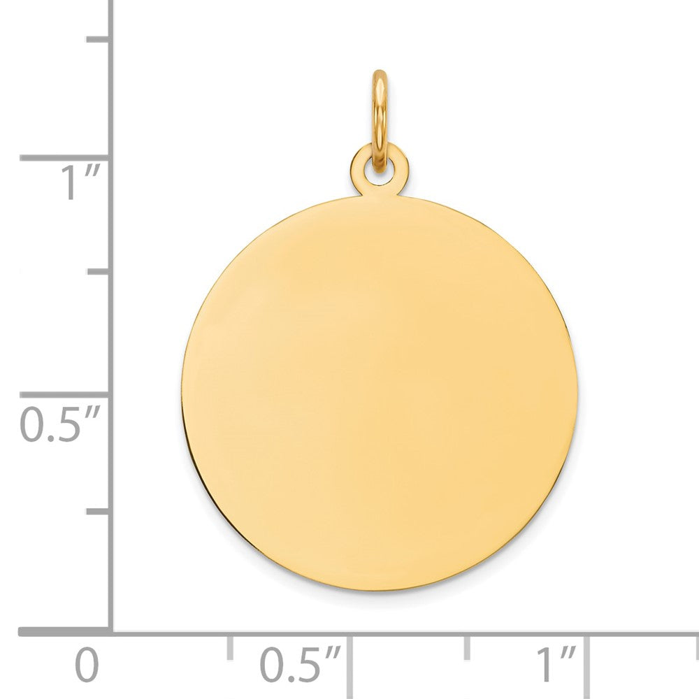 10K Plain .018 Gauge Circular Engravable Disc Charm