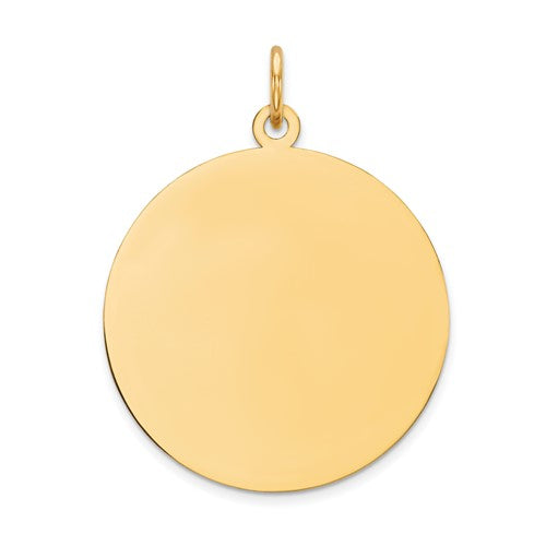 10K Plain .018 Gauge Circular Engravable Disc Charm