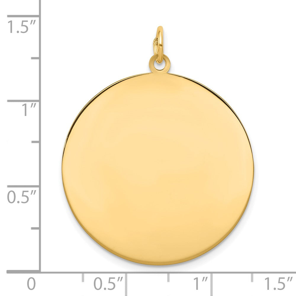 10K Plain .018 Gauge Circular Engravable Disc Charm