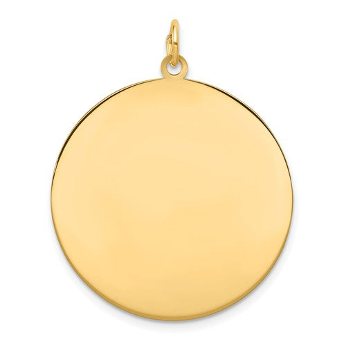 10K Plain .018 Gauge Circular Engravable Disc Charm