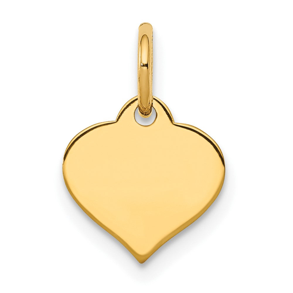 10k Plain .013 Gauge Heart Disc Charm