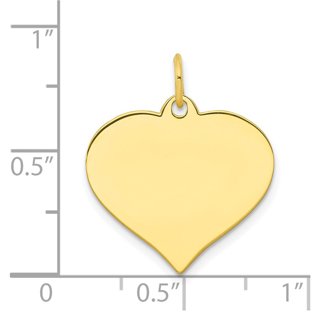 10k Plain .013 Gauge Heart Disc Charm