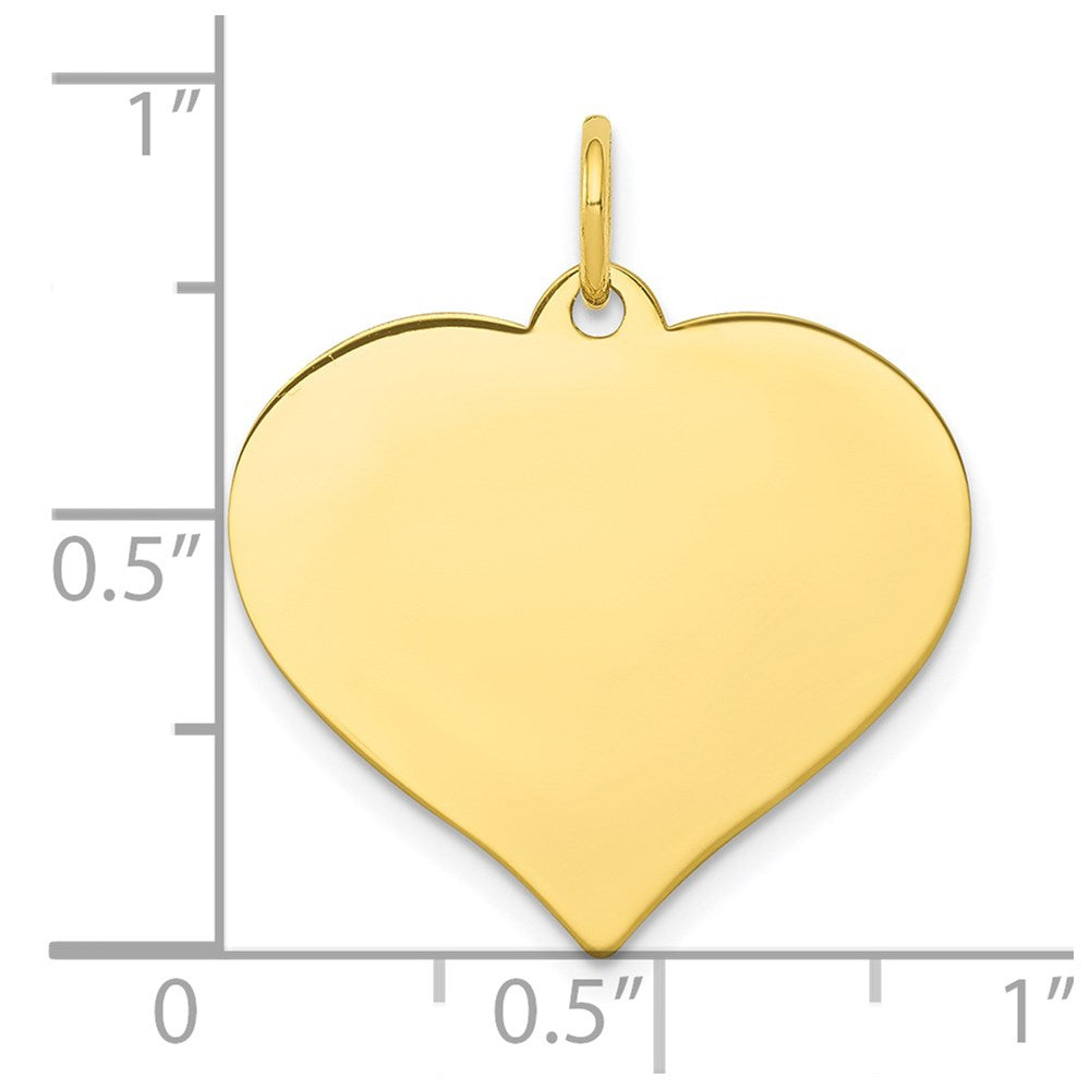 10k Plain .013 Gauge Heart Disc Charm