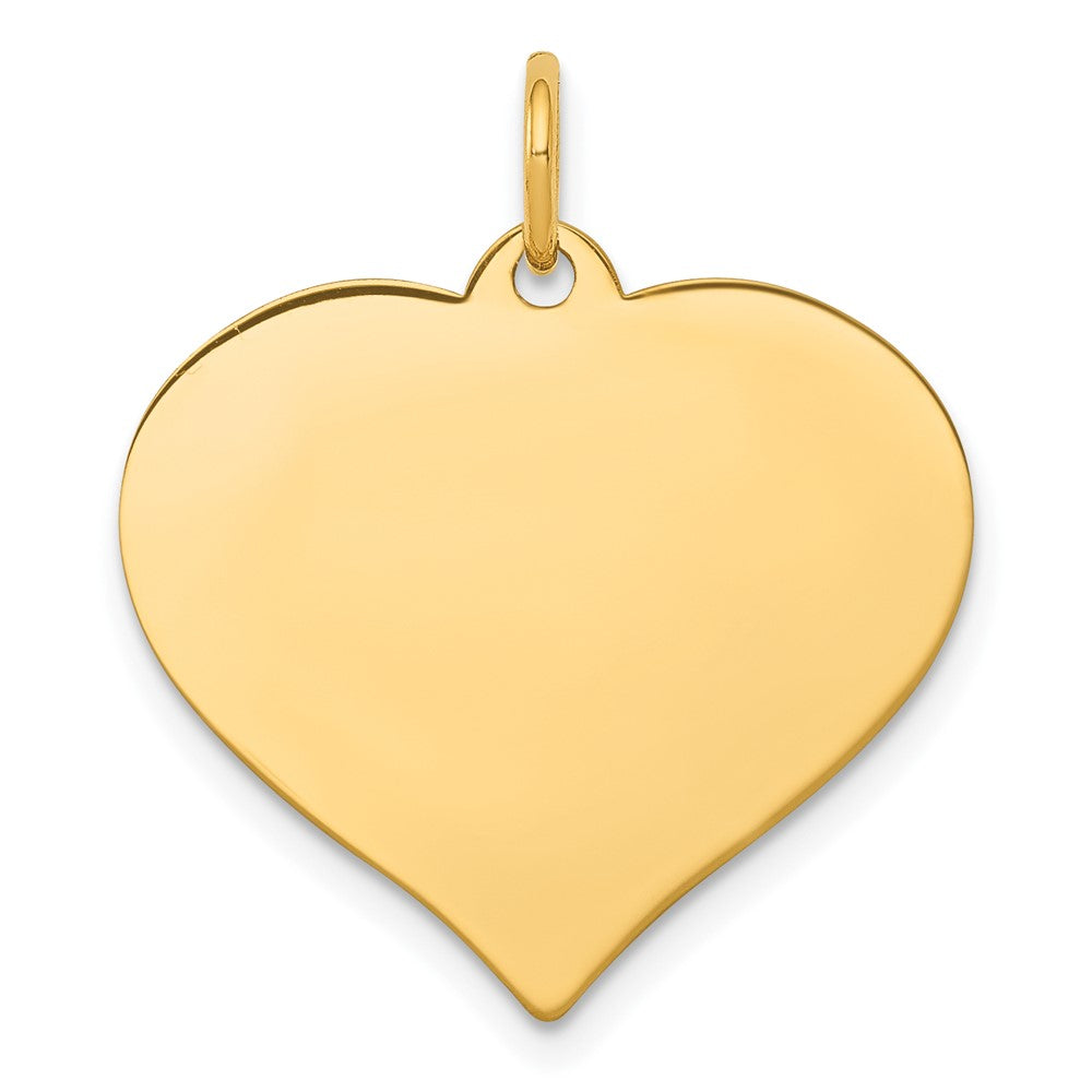 10k Plain .032 Gauge Heart Disc Charm