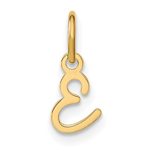 10KY Upper case Letter E Initial Charm