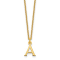 10KY Cutout Letter A Initial Necklace