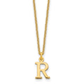 10KY Cutout Letter R Initial Necklace