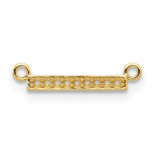 10k Yellow Gold Tiny Bar Mounting only