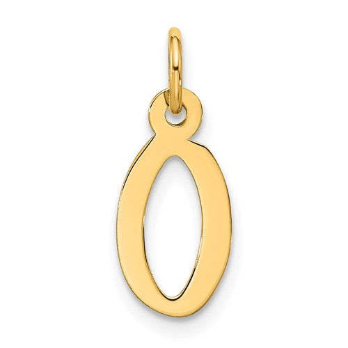 10k Large Slanted Block Initial O Charm