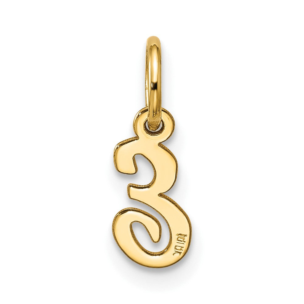 10k Small Script Initial E Charm