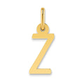 10k Small Slanted Block Initial Z Charm