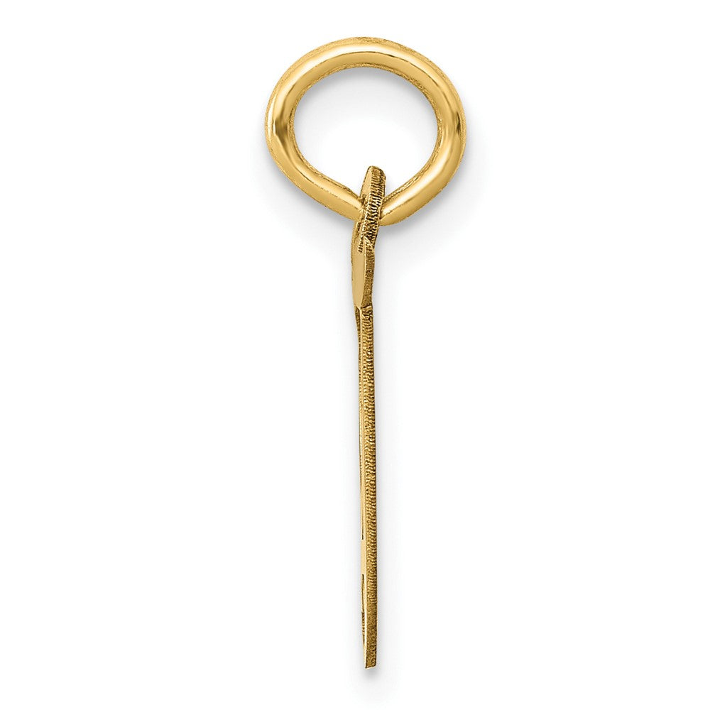 10K Medium Fancy Script Initial T Charm