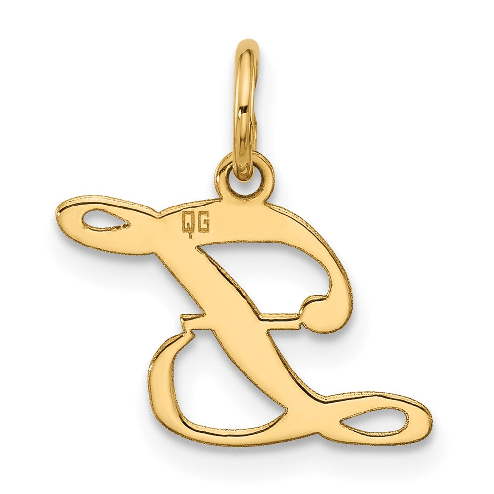 10K Medium Fancy Script Initial Z Charm