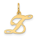 10K Medium Fancy Script Initial Z Charm