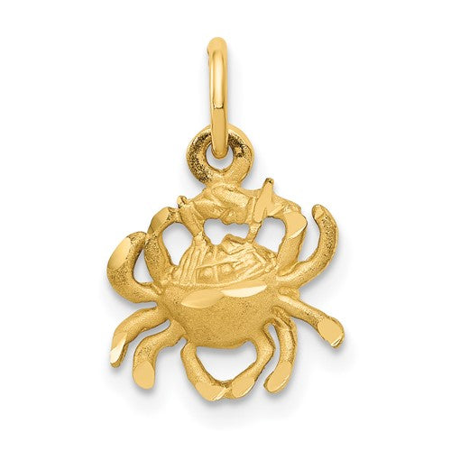 10k Cancer Zodiac Charm