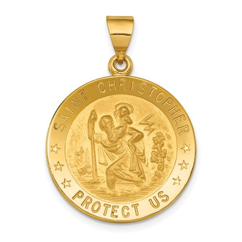 18k Saint Christopher Medal Pendant