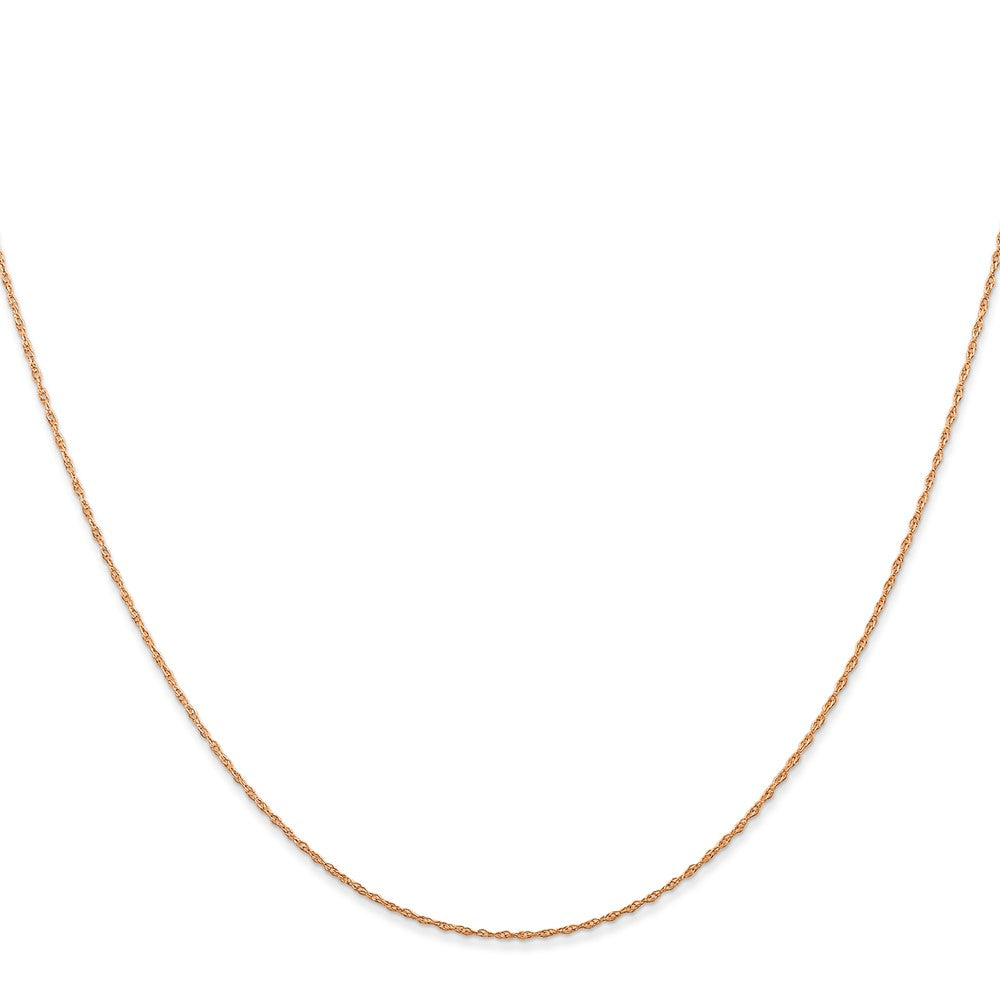 10K Rose Gold .5mm Carded Cable Rope Chain