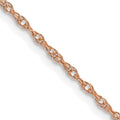 14k Rose Gold 1.15mm Carded Cable Rope Chain