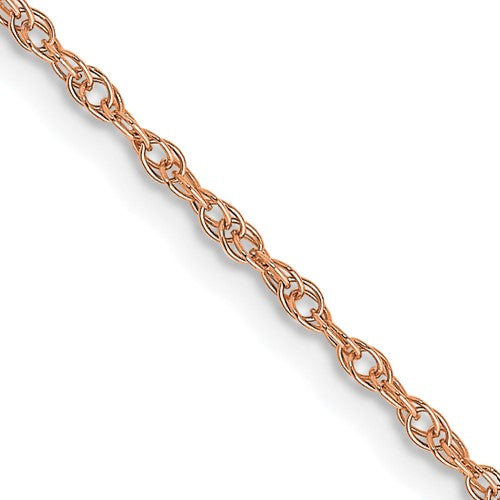 14k Rose Gold 1.15mm Carded Cable Rope Chain