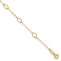 14k Oval Shapes 10in Plus 1in ext Anklet