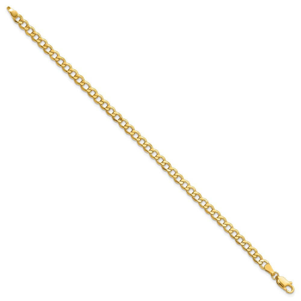 14k 4.3mm Semi-Solid Curb Chain Anklet