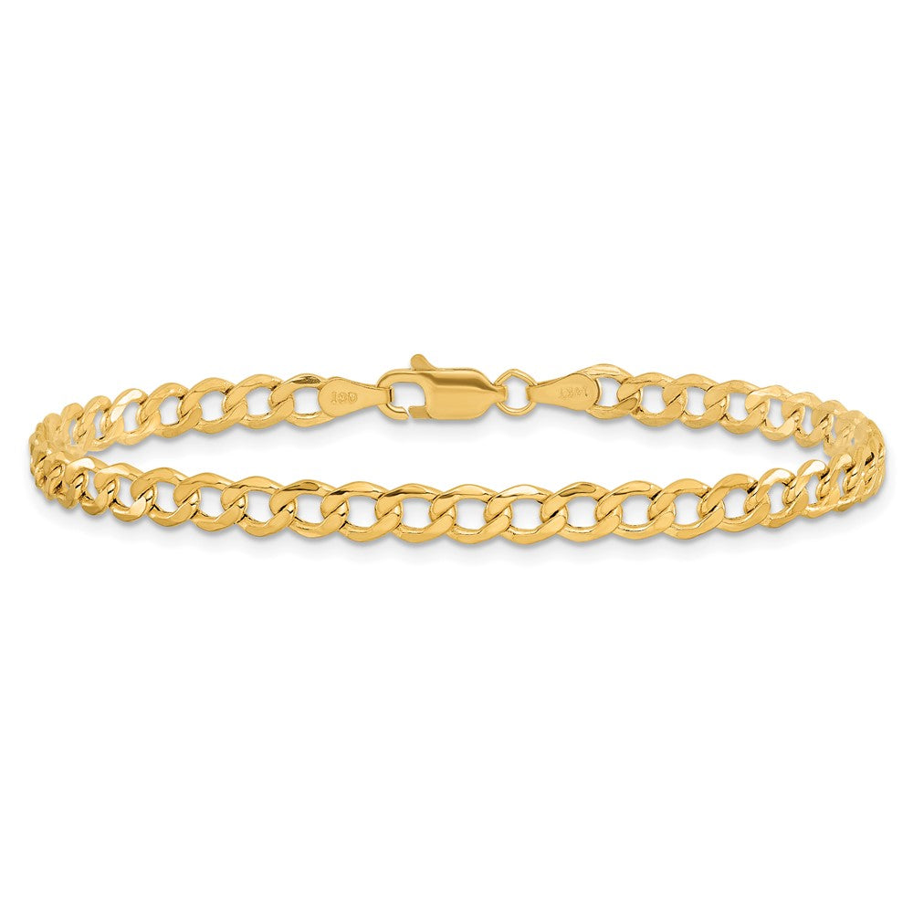 14k 4.3mm Semi-Solid Curb Chain Anklet