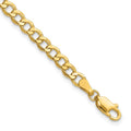 14k 4.3mm Semi-Solid Curb Chain Anklet