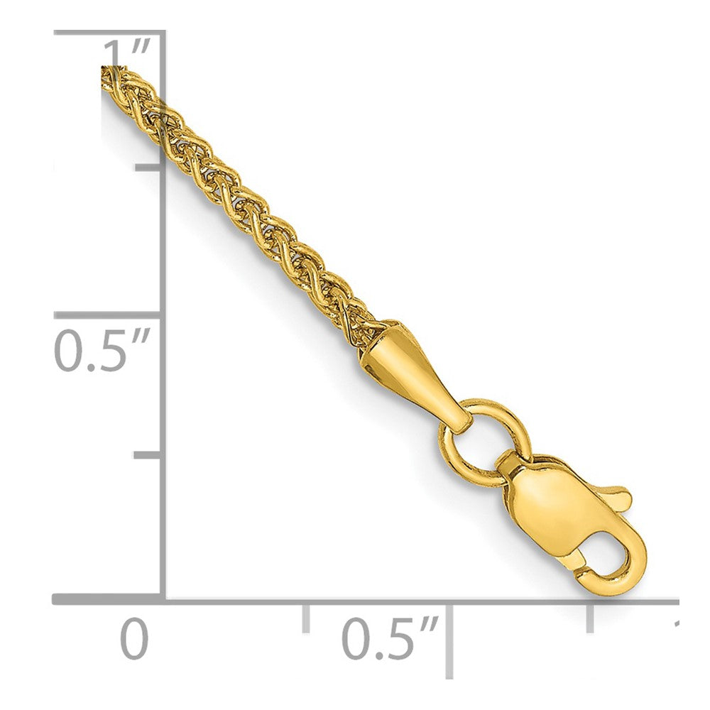 14k 1.55mm Semi-Solid Wheat Chain Anklet
