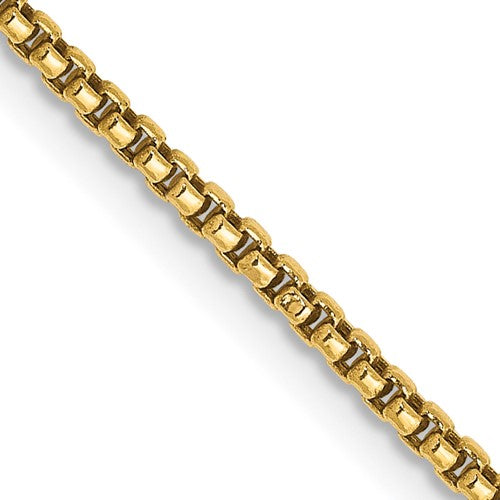 14k 1.5mm Semi-Solid Round Box Chain