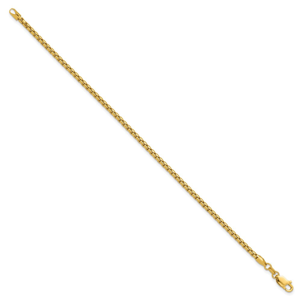14k 2.45mm Semi-Solid Round Box Chain